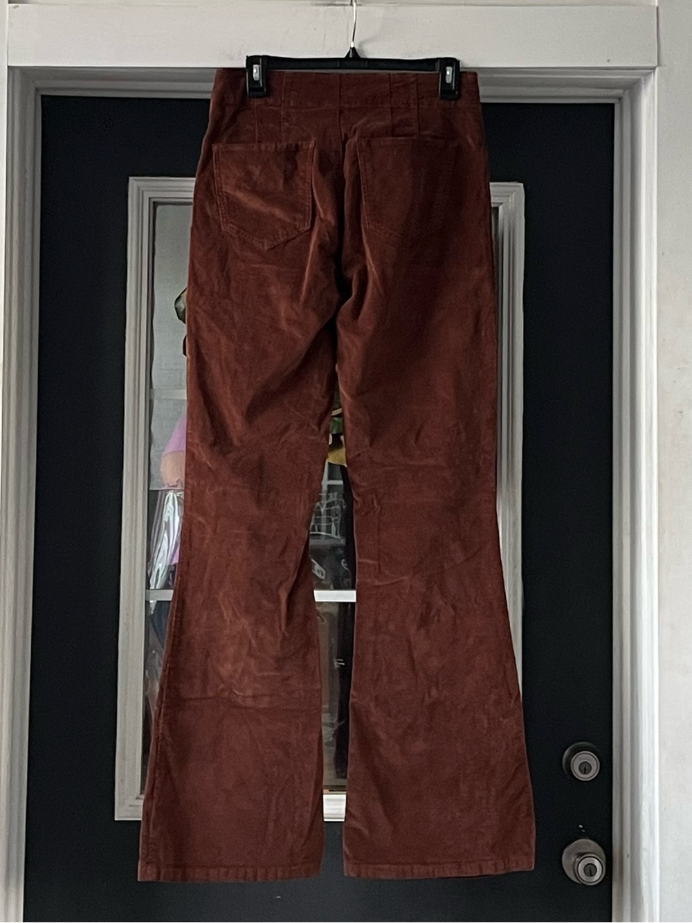 Lucky Brand High Rise Seamed Corduroy Stevie Flare trouser pants - Picture 6 of 9